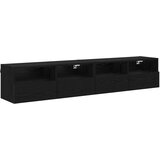 TV zidni ormari Zidne 2 pcs Crni hrast 80 x 30 x 30 cm | Eponuda.com