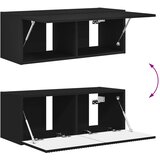  Set TV komoda Zidne 2 pcs Crna Konstruirano drvo | Eponuda.com