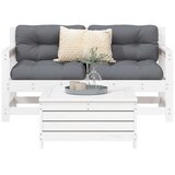  3-dijelni set vrtnih sofa bijeli od masivne borovine | Eponuda.com