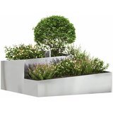  Vrtna saksija Srebrno 100 x 100 x 50 cm Cinkani čelik | Eponuda.ba