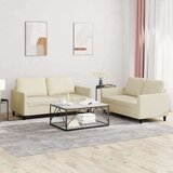  2-dijelni set sofa s jastucima krem od umjetne kože Cijene