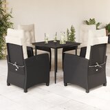  7-dijelni vrtni blagovaonski set s jastucima crni od poliratana | shoptok.hr