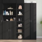 vidaXL Visoka komoda crna 40 x 41 x 185 cm od konstruiranog drva Cijene