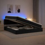  LED krevet za pohranu s madracem Crna 200 x 200 cm Baršun | shoptok.hr