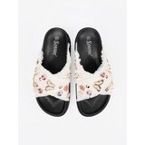 SEASTAR White flip-flops on a black platform with pins | Shoptok.si