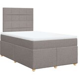 vidaXL Box spring postelja z vzmetnico taupe 120x190 cm blago, (21309049) | Shoptok.si