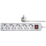 Emos PODALJŠEK S STIKALOM 5 ŠUKO VTIČNIC 2M H05VV-F 3G1.0 PVC BELI | Shoptok.si