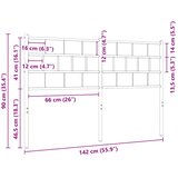  Metalno zamjensko uzglavlje bijelo 135 cm | shoptok.hr
