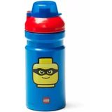 Lego Modra steklenička za vodo z rdečim pokrovom LEGO® Iconic, 390 ml