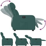  Električni naslonjač od tkanine tamnozeleni | shoptok.hr