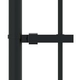  Ograda sa šiljcima crna 222 cm od čelika obloženog prahom | shoptok.hr