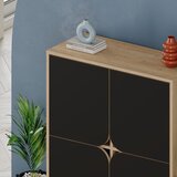 Marckeric Crni/u prirodnoj boji ormarić u dekoru hrasta 90x120 cm Nola – | shoptok.hr