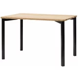 Ragaba crni blagovaonski stol sa zaobljenim nogama TRIVENTI, 120 x 80 cm