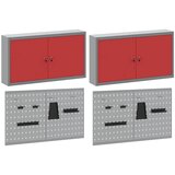  Set ormara za alate 6 kom. Crvena Čelik s prahom premazan | shoptok.hr