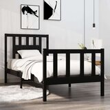  Za krevet od masivnog drva crni 75 x 190 cm 2FT6 mali Cijene