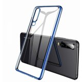 Nillkin Elegance tanek silikonski ovitek za LG K40s - prozoren z modrim robom | Shoptok.si