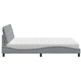 vidaXL Krevet s madracem svjetlosiva 160x200 cm tkanina | shoptok.hr