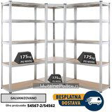  Komplet ugaona polica 180x90x90x40cm + 2 police 180x120x40cm, 5x175kg galva | ePonuda.com