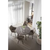 Rowico Tamno smeđi okrugao proširiv blagovaonski stol u dekoru hrasta ø 130 cm Glenside – | shoptok.hr