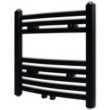  Kopalniški radiator z ukrivljenimi cevmi 480x480 mm črn Cene