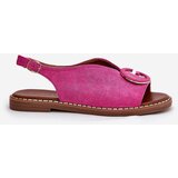 Boto Flat Sandals With Decoration Pink Haliones | Shoptok.si