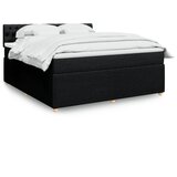 vidaXL Krevet s oprugama i madracem crni 180x200 cm od tkanine | shoptok.hr