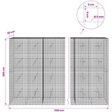  Gabion s 5 mm žicom i mrežom 5x5 cm 1150x20x200 cm | shoptok.hr
