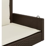  Klupa za ljuljanje s jastucima smeđa 119x56x48 cm od poliratana | Eponuda.ba