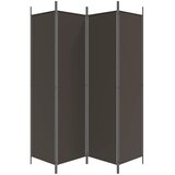 Sobna pregrada s 4 panela smeđa 200 x 200 cm od tkanine | shoptok.hr