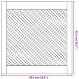  Vrata za ormarić rešetkasti dizajn 2 kom 59,5x61,5 cm borovina | shoptok.hr
