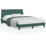  Okvir za krevet s uzglavljem tamnozeleni 140x190 cm baršunasti | shoptok.hr