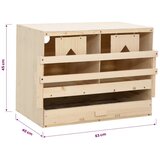  Gnijezdo za kokoši s 2 odjeljka 63x40x45 cm masivna borovina | shoptok.hr
