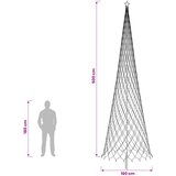  LED božićno drvce 500 cm 550 LED lampica Topla bijela Željezo | shoptok.hr