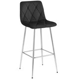 NADO stolac - crni baršun / kromirane noge x 1 Cijene