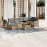 vidaXL 8-dijelni set vrtnih sofa od poliratana s jastucima bež | shoptok.hr