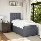  Box spring krevet s madracem tamnosivi 90x190 cm baršunasti | shoptok.hr