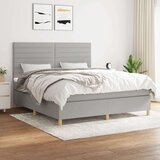  Krevet box spring s madracem svjetlosiva 160x200 cm tkanina | shoptok.hr