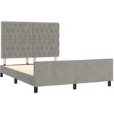  Okvir za krevet bez madraca svjetlosivi 140 x 190 cm baršunasti | shoptok.hr