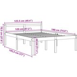  Krevet za starije osobe voštano smeđi 120 x 190 cm od borovine | shoptok.hr