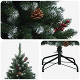  Umjetno božićno drvce sa šarkama 150 cm PVC Zelena i bijela | shoptok.hr