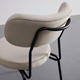 Bessagi Home stol lea, bež, žamet | Shoptok.si