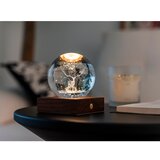 Gingko Tamno smeđa LED stolna lampa od punog oraha s mogućnosti zatamnjivanja sa staklenim sjenilom (visina 12 cm) Amber – | shoptok.hr