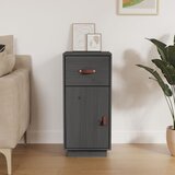 The Living Store Komoda siva 34x40x75 cm trdna borovina - Komoda, (21662515) | Shoptok.si