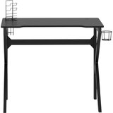 vidaXL Igraći stol s nogama u obliku slova K crni 90 x 60 x 75 cm | shoptok.hr