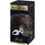 Alive Anal Pleasure - srednji analni dildo z lisičjim repom (srebrno-črn) | Shoptok.si