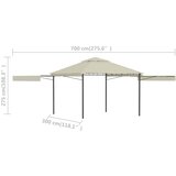  Sjenica s dvostrukim produžnim krovom 3x3x2,75 m krem 180g/m² | shoptok.hr