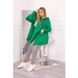 Kesi Insulated sweatshirt with asymmetrical zipper light green Cene