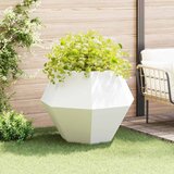 vidaXL Cvetlično korito Bela 100 x 100 x 80 cm Jeklo | Shoptok.si