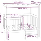  Krevet za pse bijeli 105,5x83,5x100 cm od masivne borovine | shoptok.hr