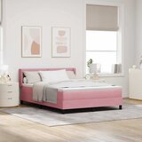  Krevet s opruga kutije Ružičasta 200 x 140 cm Baršun | shoptok.hr